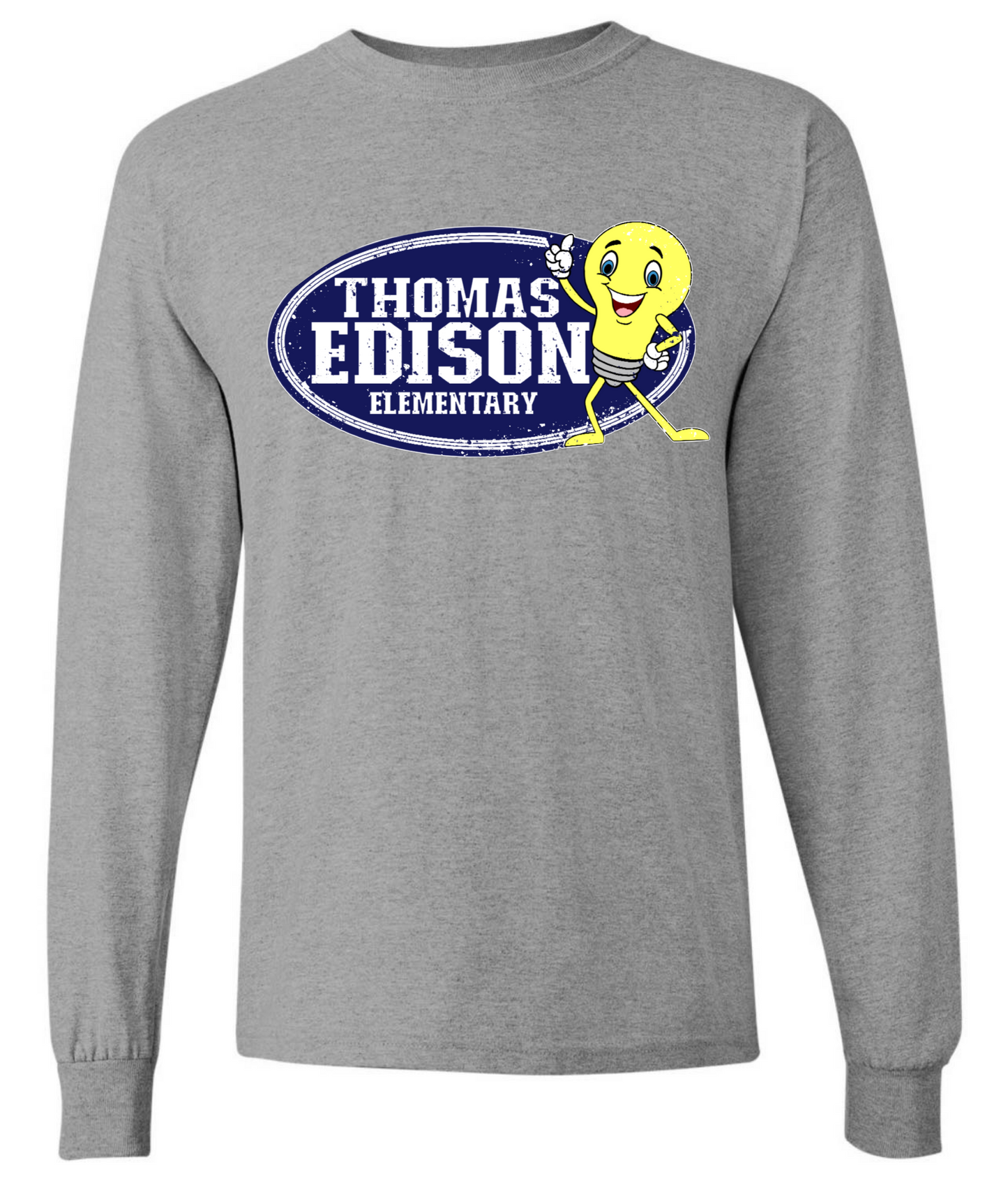 Distressed Thomas Edison Logo Longsleeve Tshirt
