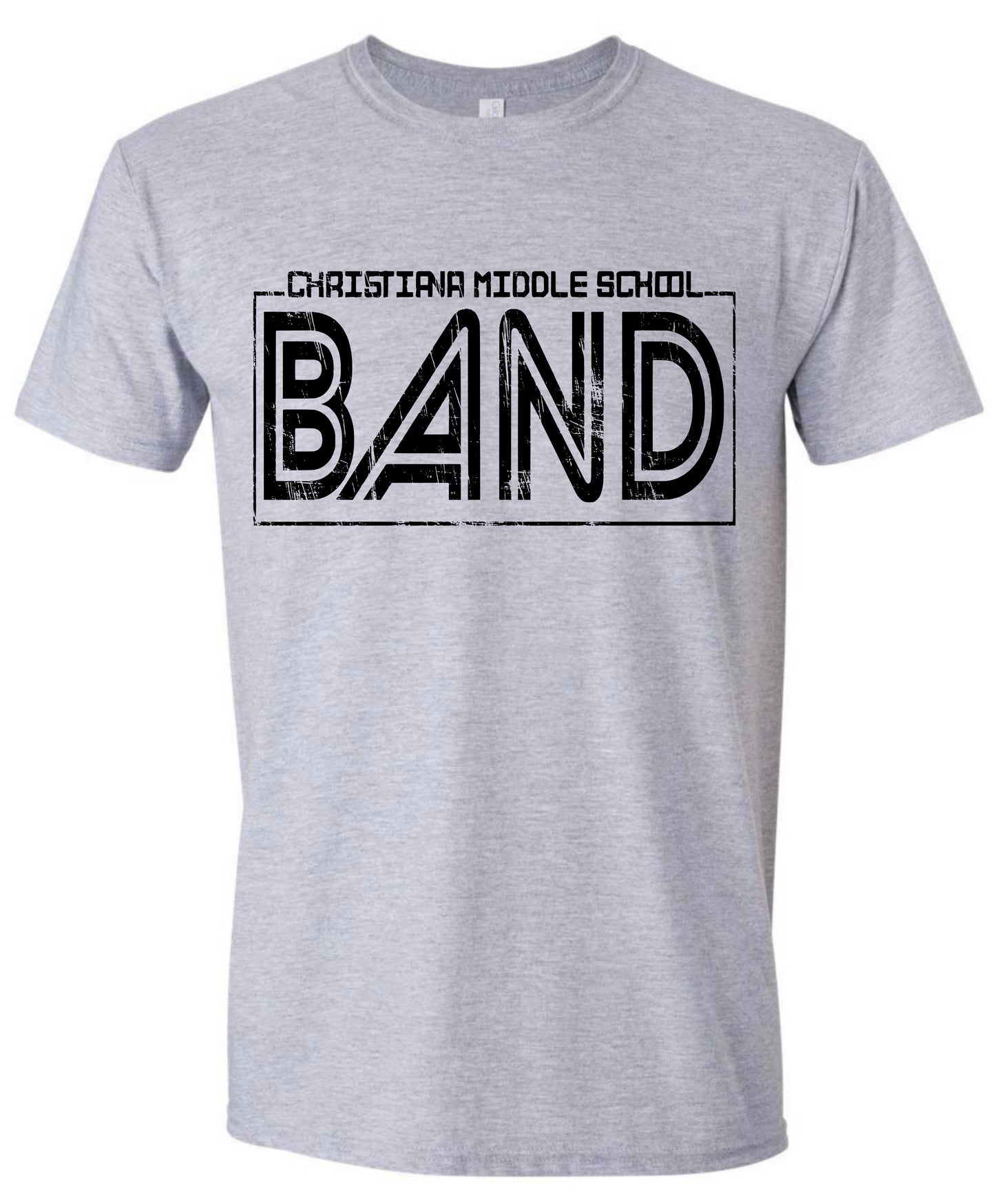 Christiana Middle School Band Distressed Tshirt