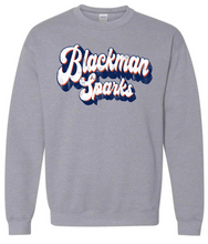 Load image into Gallery viewer, Distressed Blackman Sparks Sweatshirt

