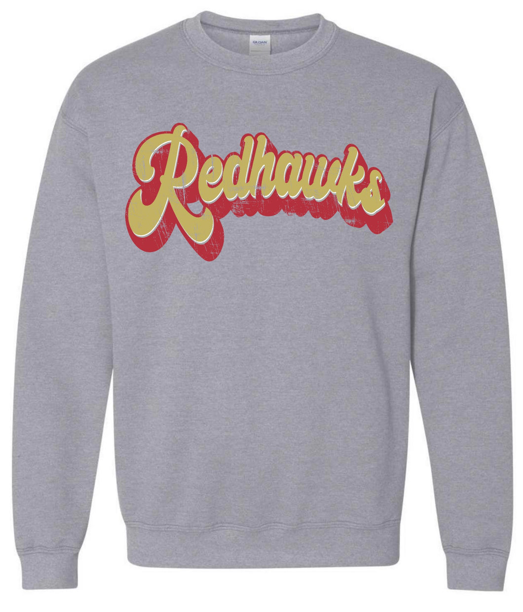 Distressed Retro Redhawks Sweatshirt