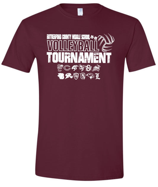 Rutherford County Middle School Volleyball Tournament Tshirt