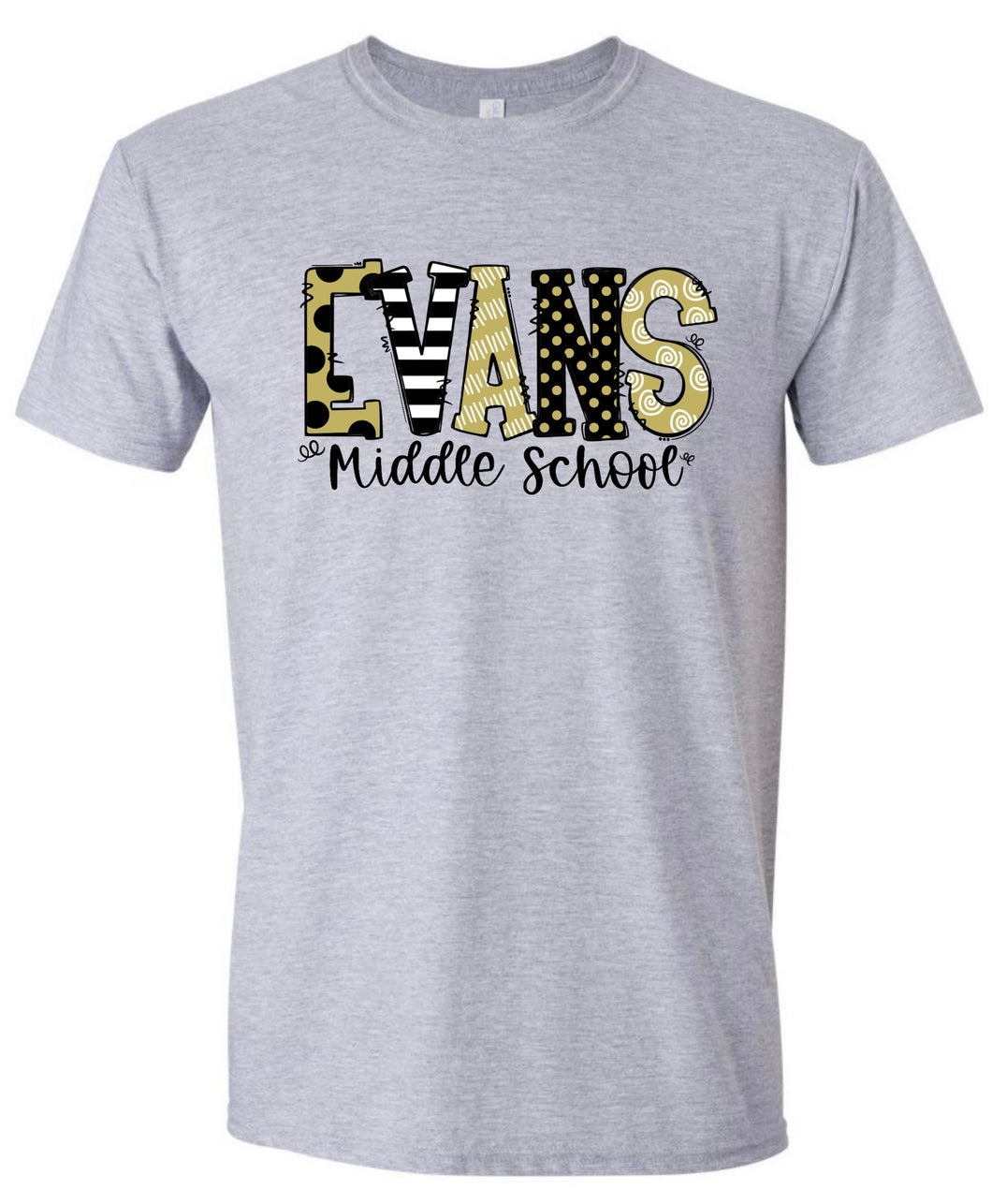 Evans Middle School Doodle Design Tshirt
