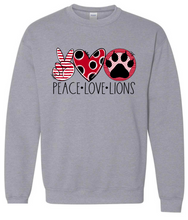 Load image into Gallery viewer, Peace Love Lions Sweatshirt
