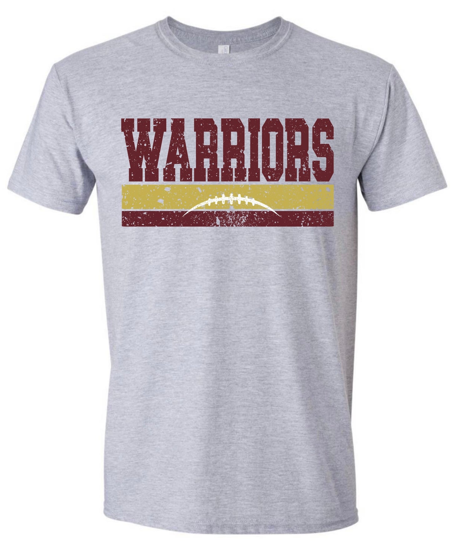 Warriors Distressed Football Tshirt