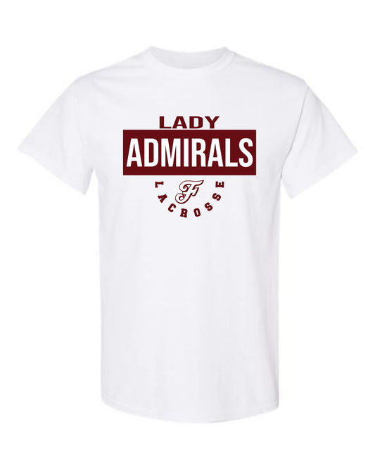 Lady Admirals Logo F Lacrosse Tshirt
