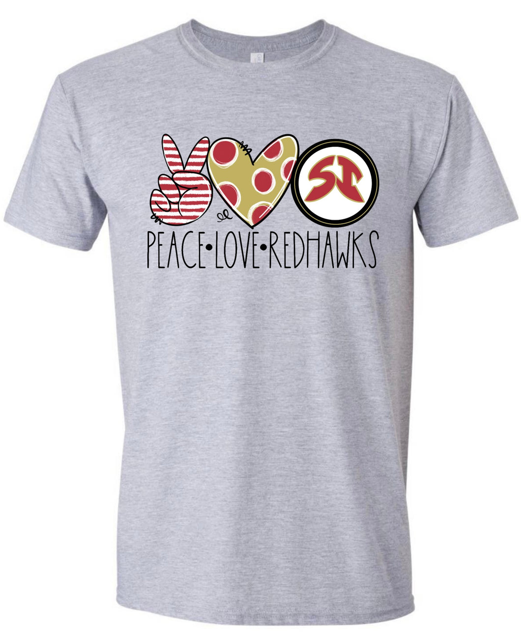 Peace Love Redhawks Tshirt
