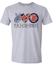 Load image into Gallery viewer, Peace Love Sparks Tshirt
