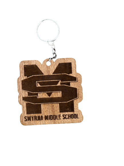 Smyrna Middle Wooden Keychain