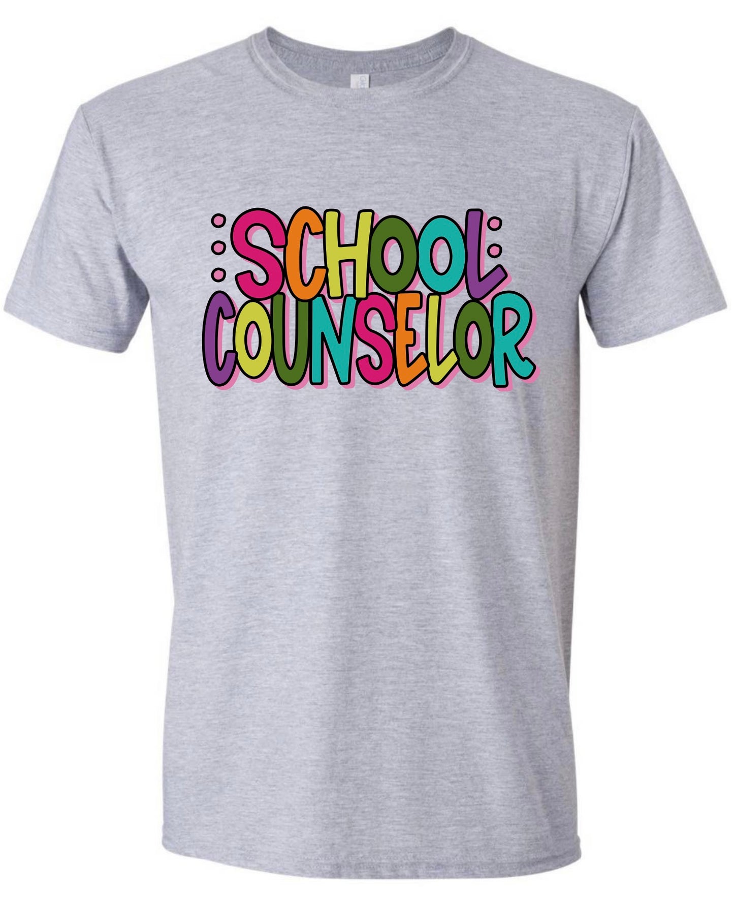 Colorful School Counselor Tshirt