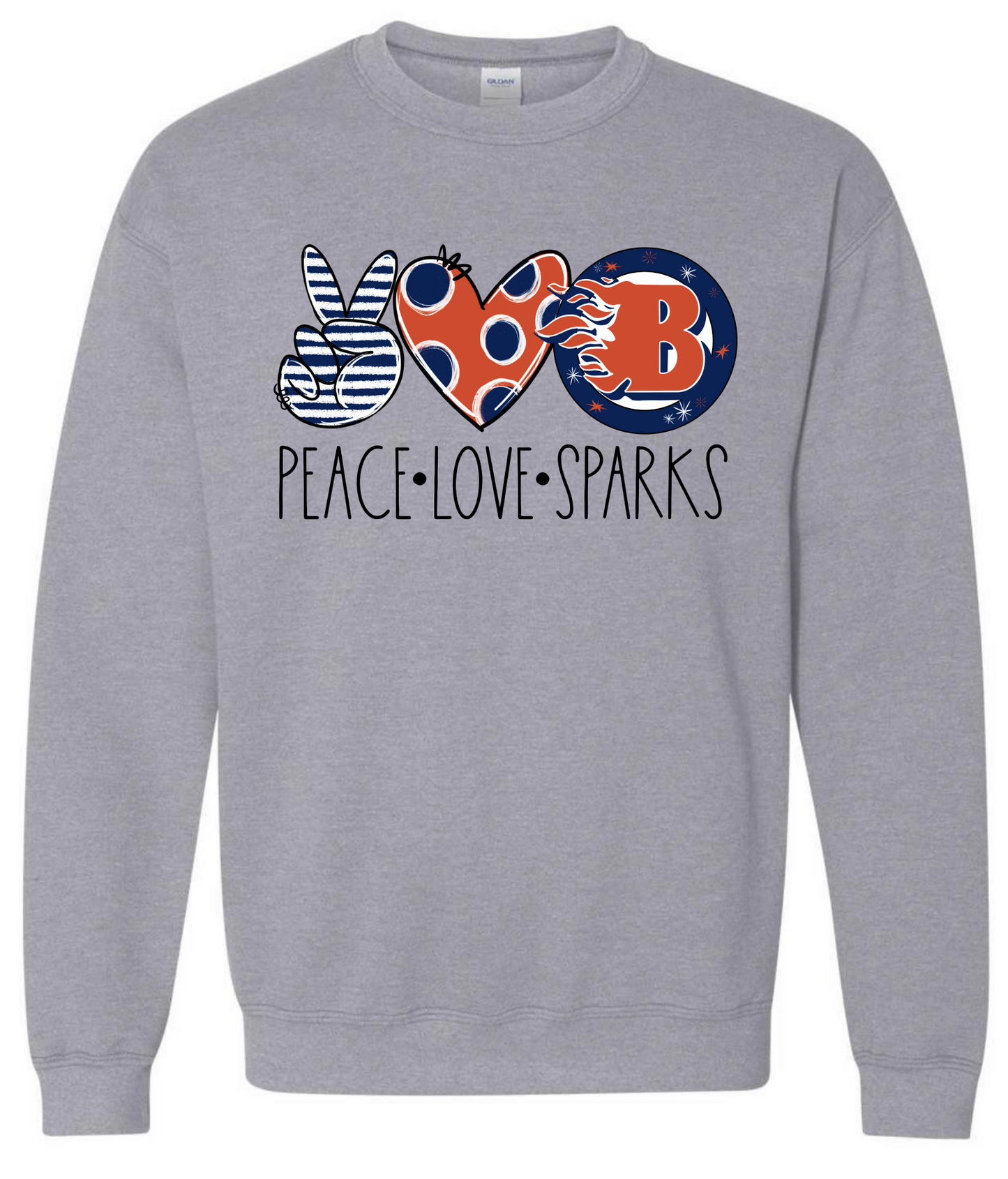 Peace Love Sparks Sweatshirt