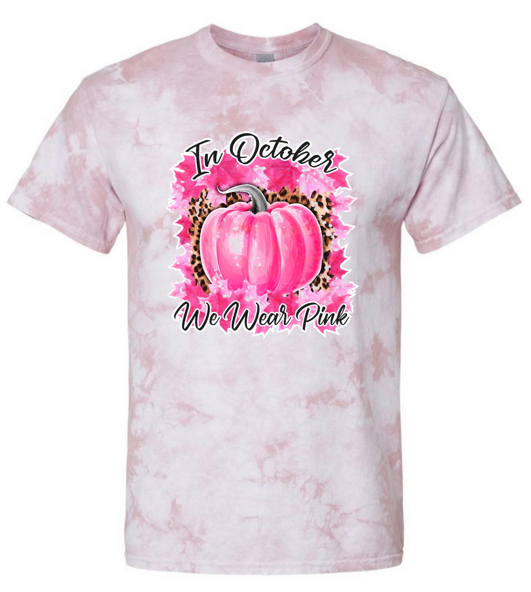 **Limited Edition** Pink Pumpkin Tie Dye Tshirt