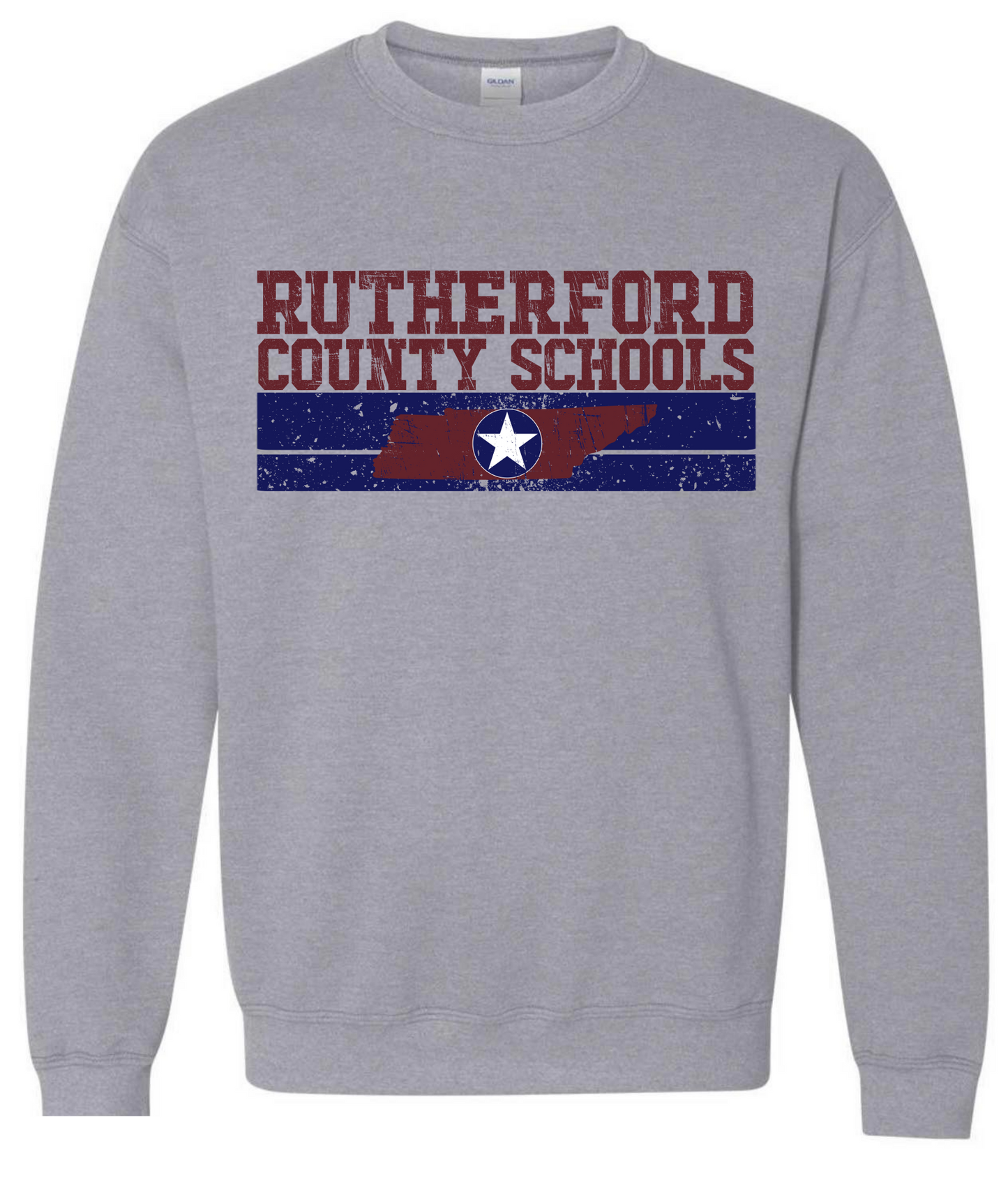 Rutherford County Schools Distressed Sweatshirt