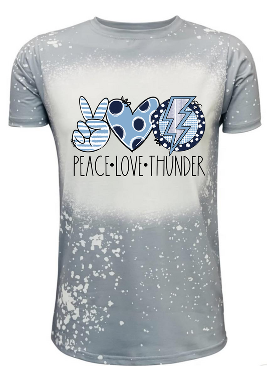 **LIMITED EDITION** Peace Love Thunder Bleached Tshirt