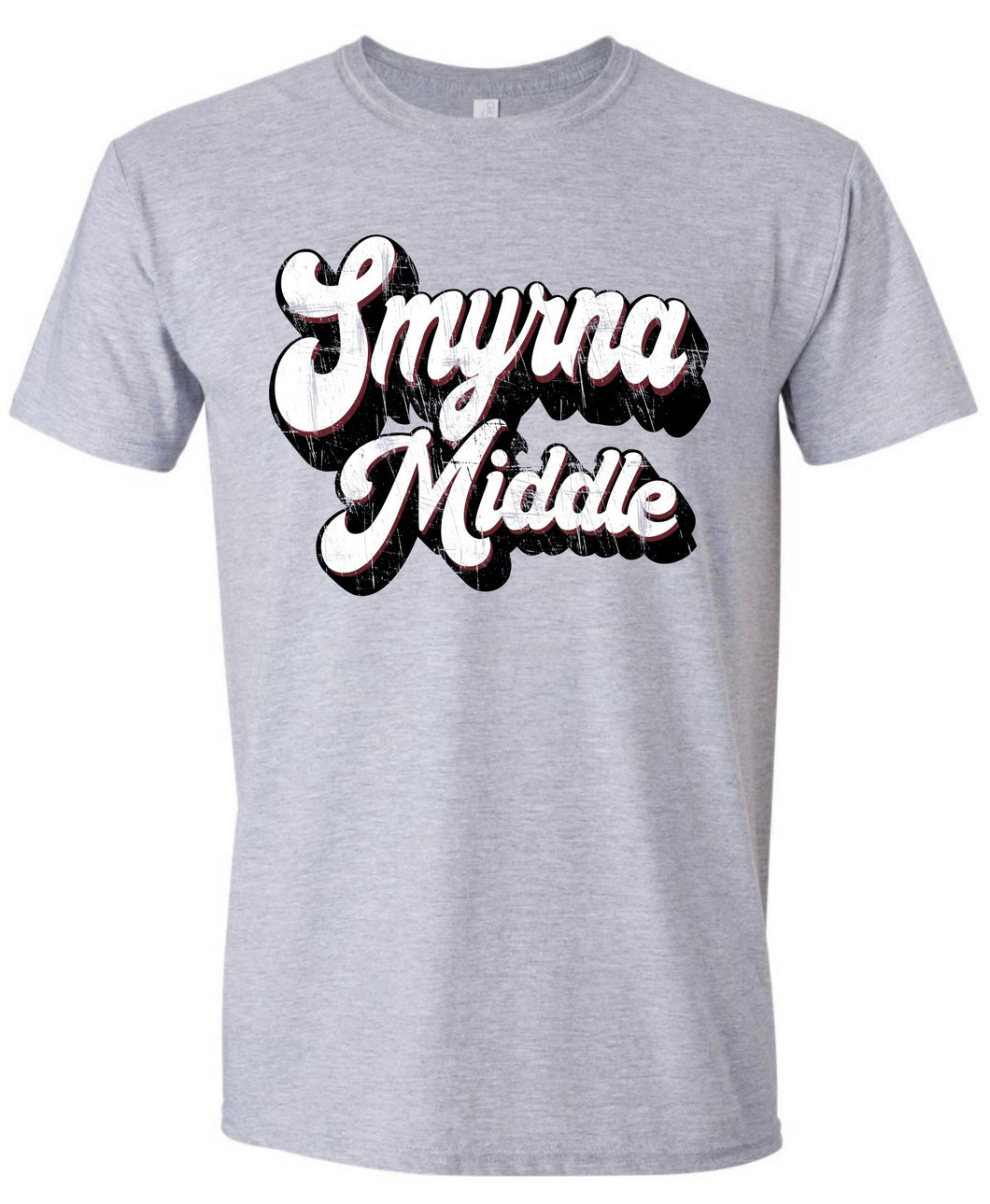 Smyrna Middle Distressed Retro Tshirt
