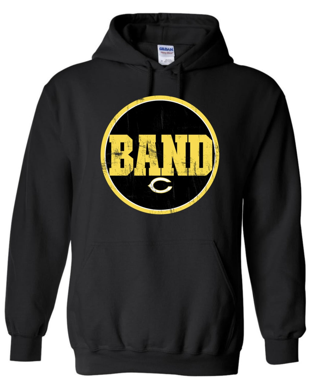 Distressed Circle Band Hoodie