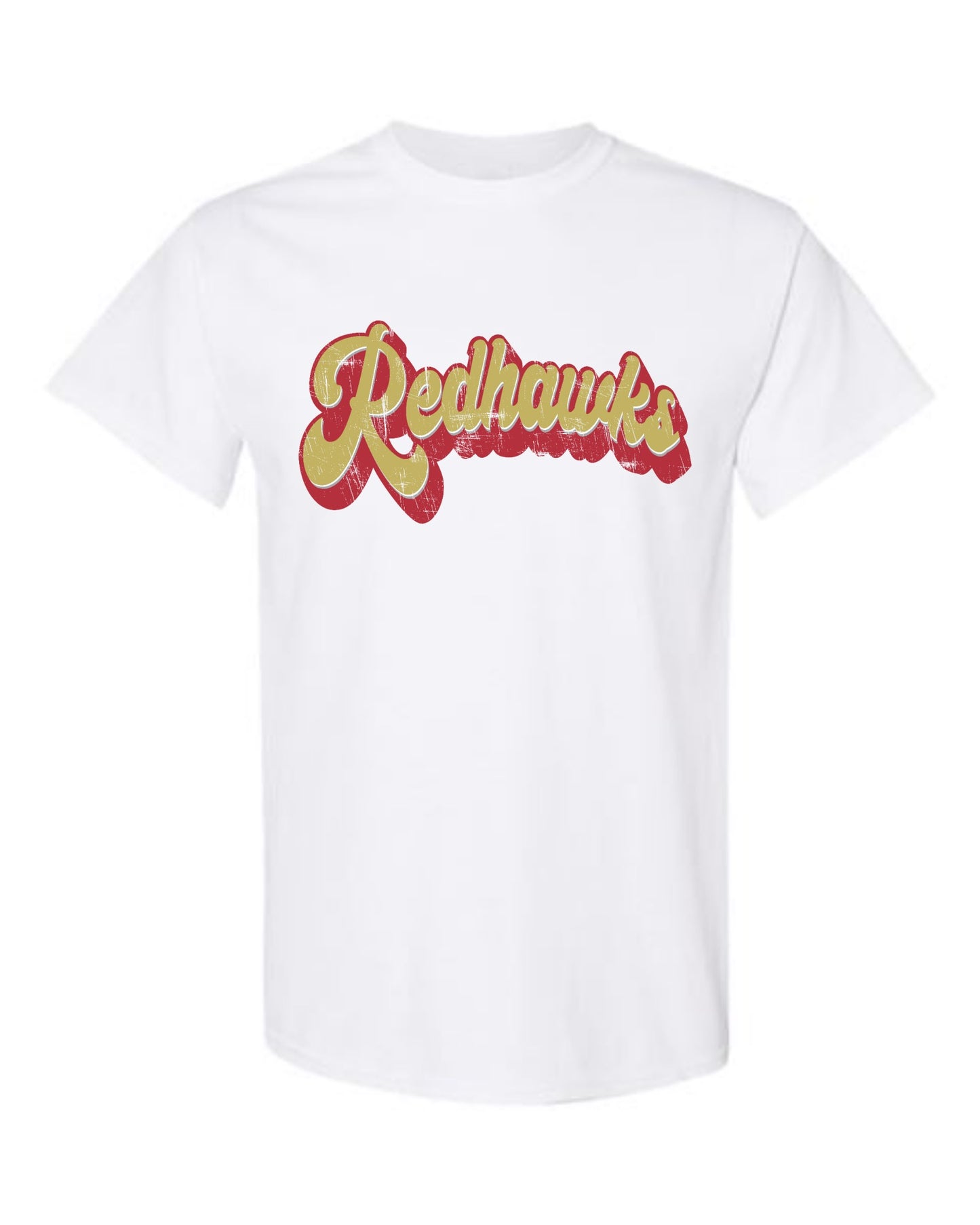 Distressed Retro Redhawks Tshirt