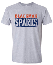 Load image into Gallery viewer, Blackman Sparks Stencil Tshirt
