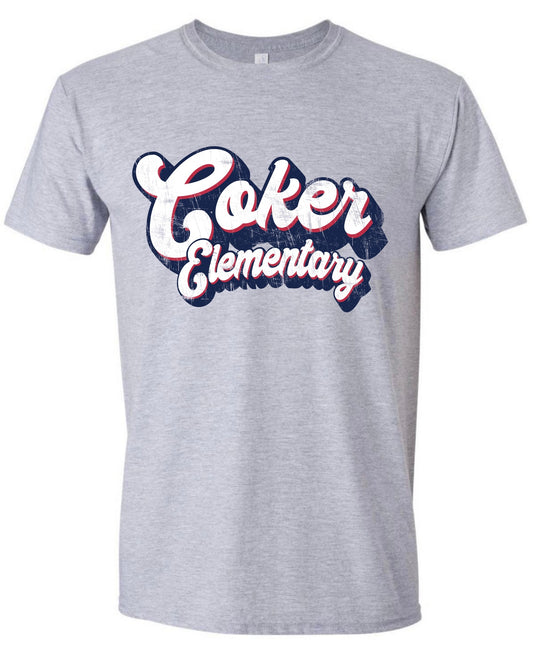 Distressed Retro Coker Elementary Tshirt