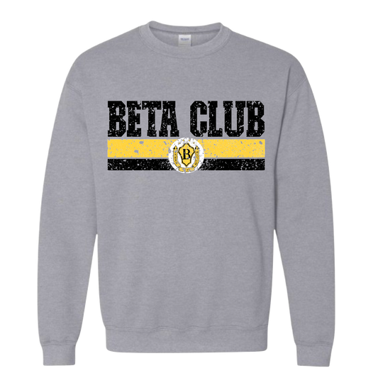 Distressed Varsity Lines Beta Club Sweatshirt