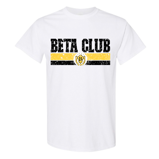 Distressed Varsity Lines Beta Club Tshirt