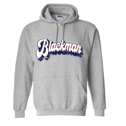 Blackman Retro Distressed Hoodie