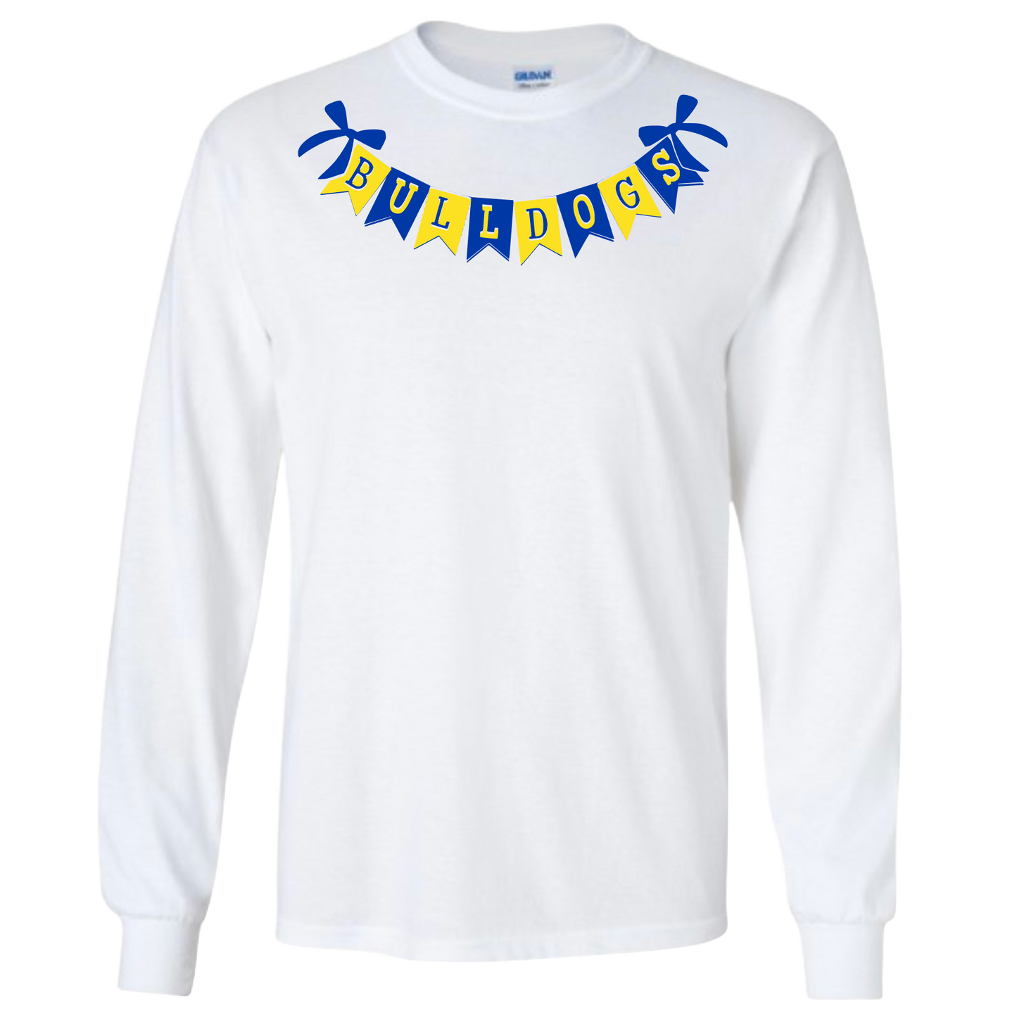 Bulldogs Bow Pennant Long sleeve Tshirt