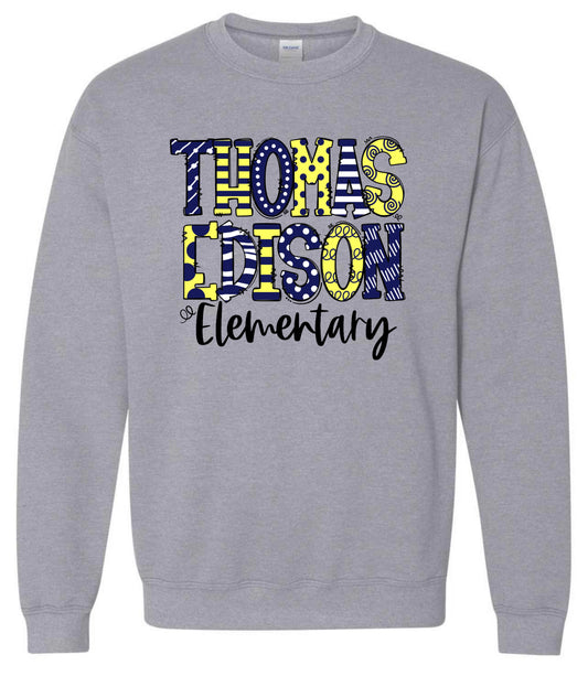 Thomas Edison Doodle Design Sweatshirt