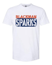 Load image into Gallery viewer, Blackman Sparks Stencil Tshirt
