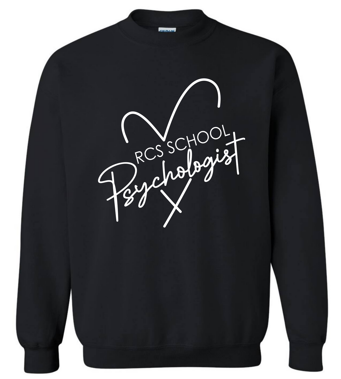 RCS School Psychologist Heart Design Sweatshirt