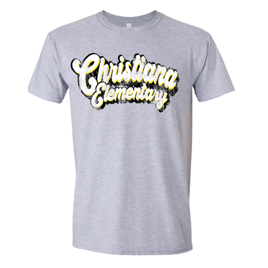 Christiana Elementary Retro Distressed Tsirt