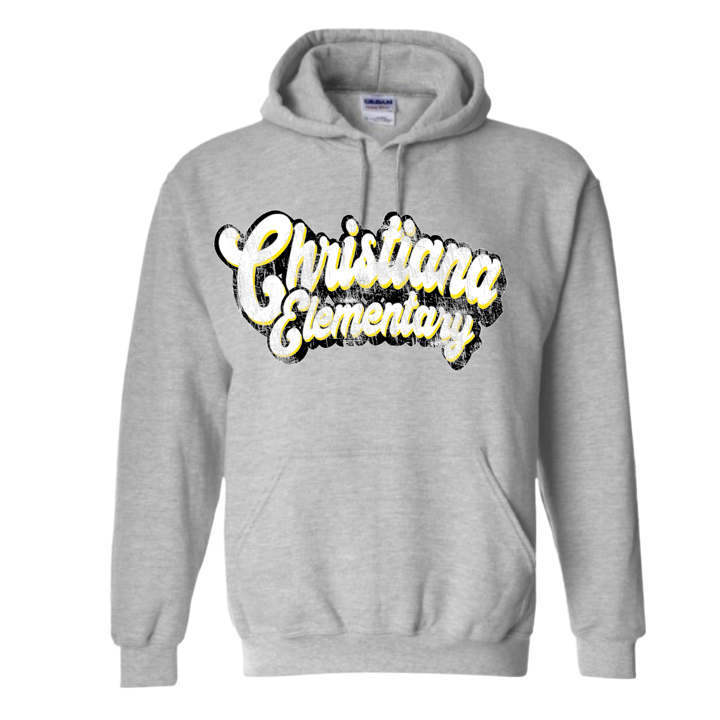 Christiana Elementary Retro Distressed Hoodie
