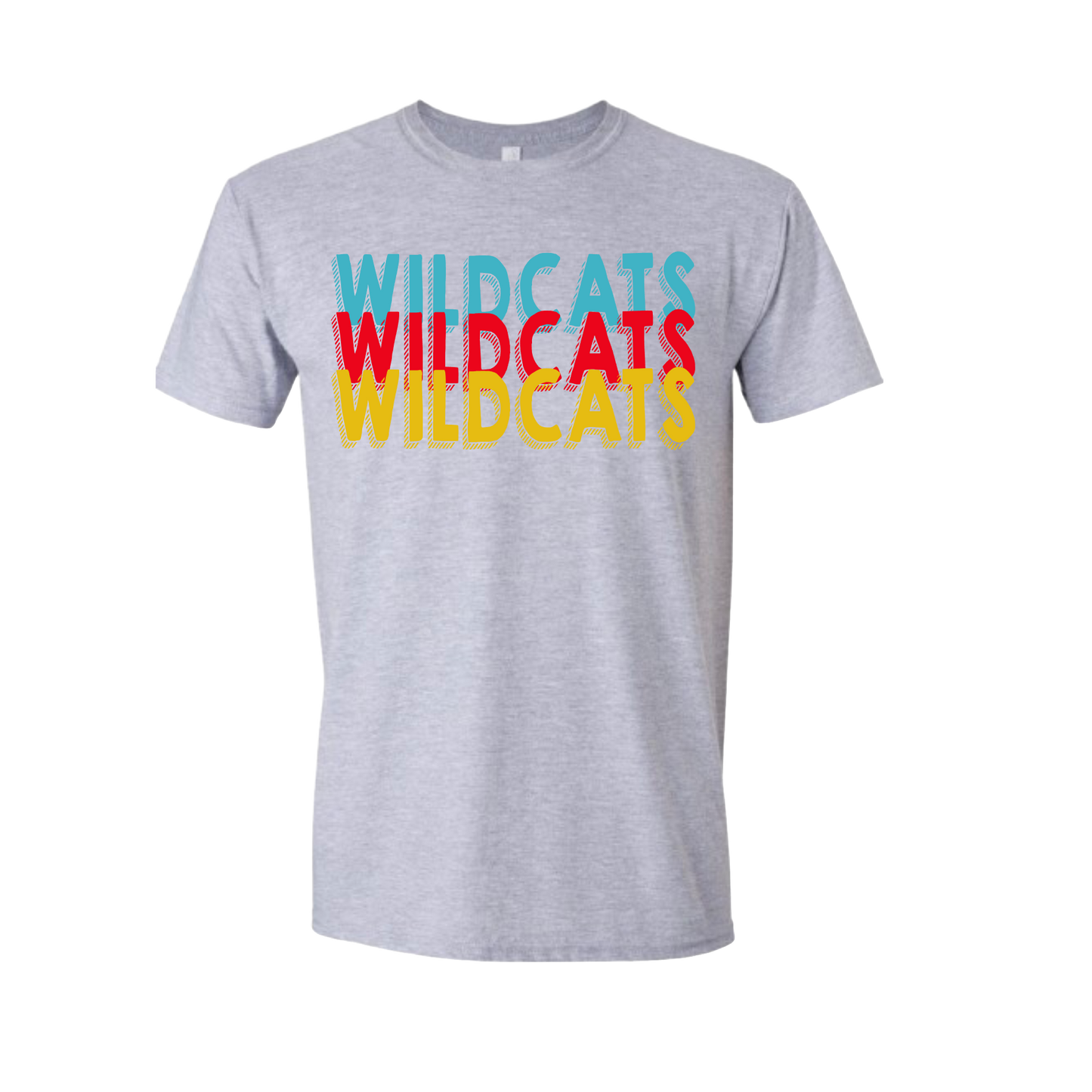 Colorful Wildcats Logo Tshirt