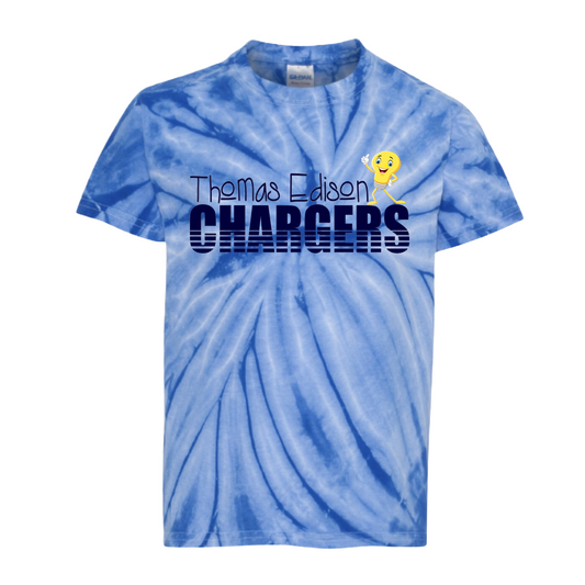 **LIMITED EDITION* Blue Tie Dye Split Chargers Tshirt