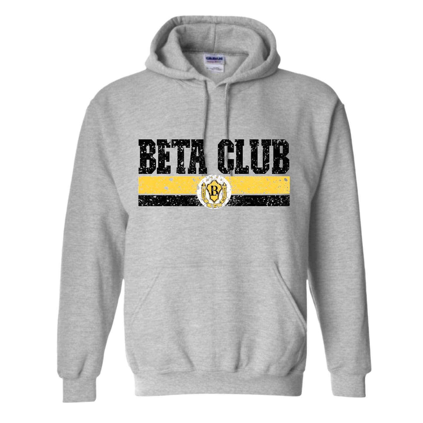 Distressed Varsity Lines Beta Club Hoodie