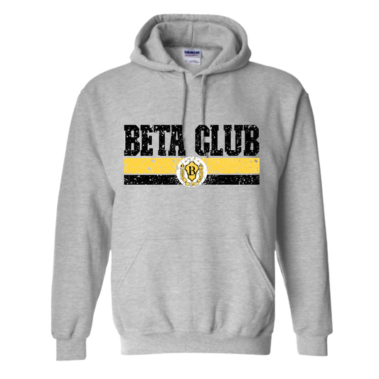 Distressed Varsity Lines Beta Club Hoodie