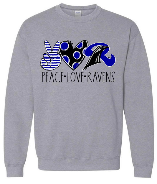 Peace Love Ravens Sweatshirt