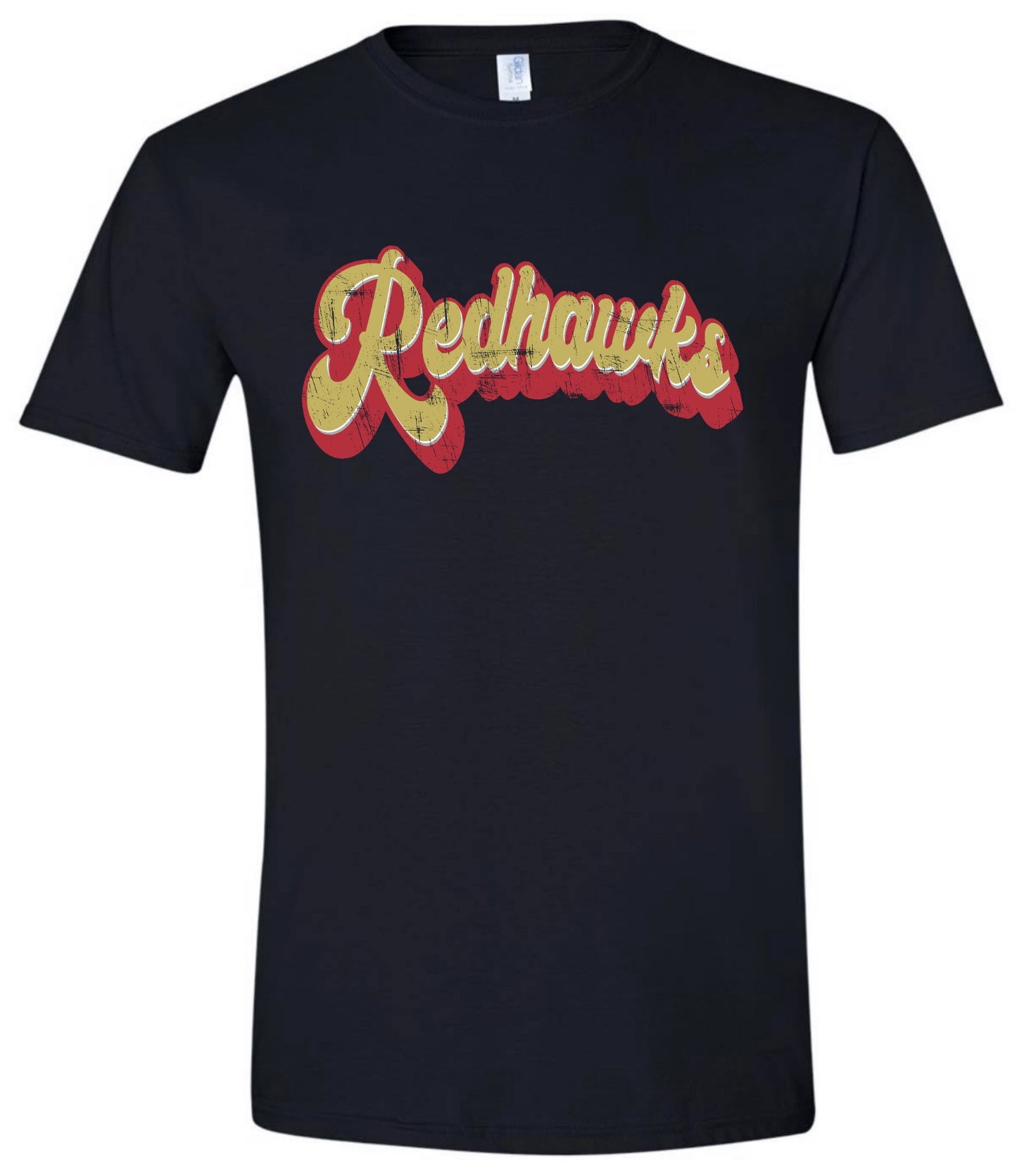 Distressed Retro Redhawks Tshirt