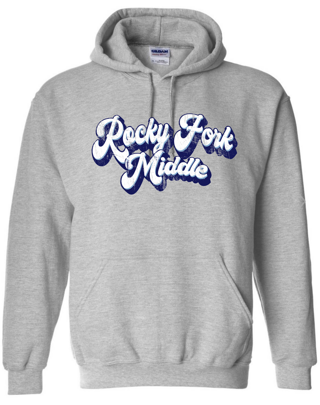 Rocky Fork Middle Distressed Retro Hoodie
