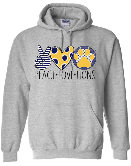 Peace Love Lions Hoodie