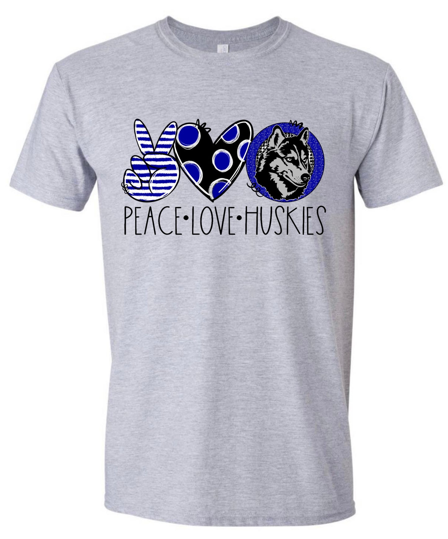 Peace Love Huskies Tshirt