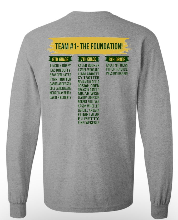 **LIMITED EDITION** PHMS Baseball Roster Longsleeve Tshirt