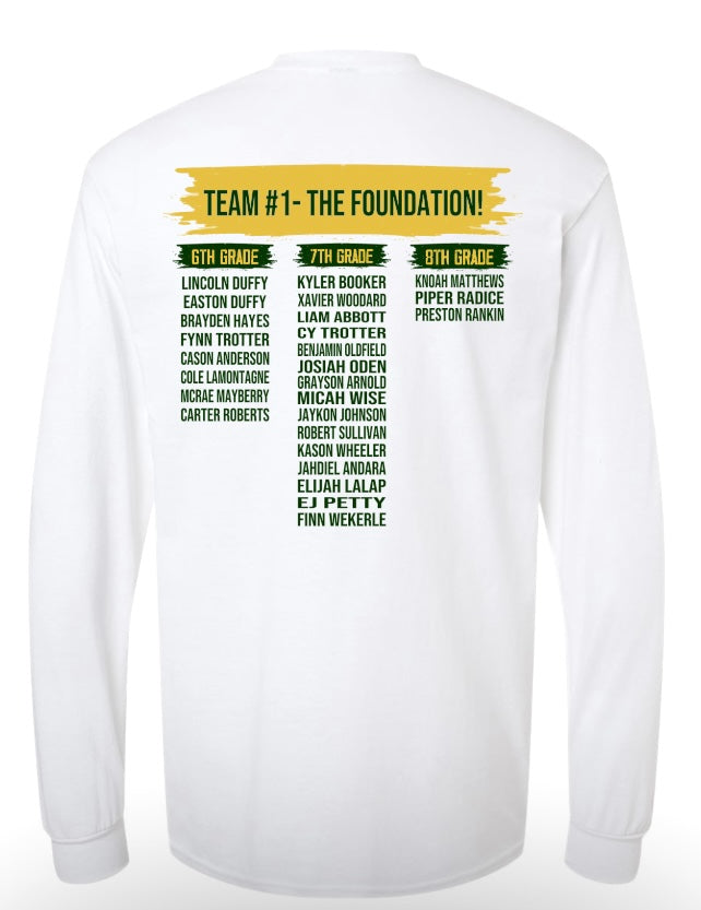 **LIMITED EDITION** PHMS Baseball Roster Longsleeve Tshirt