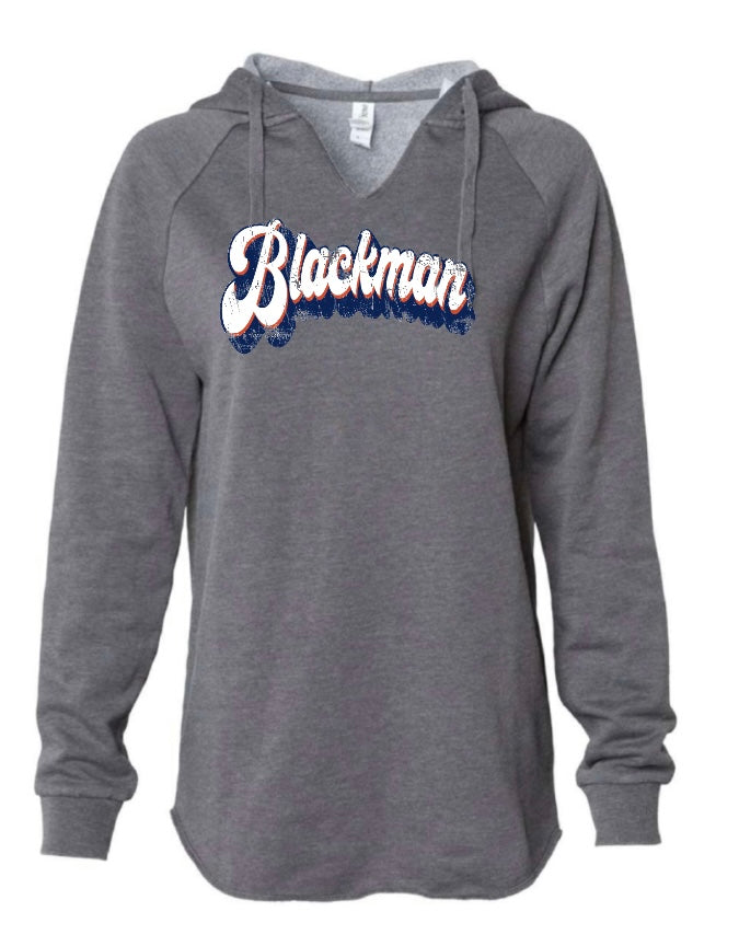 Blackman Ladies Vneck Hoodie