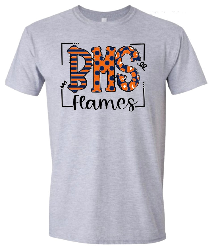 BMS Flames Doodle Tshirt