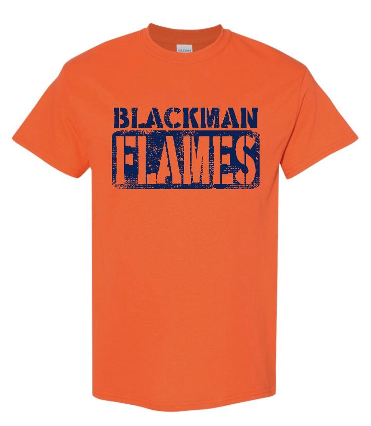 Blackman Flames Stencil Tshirt