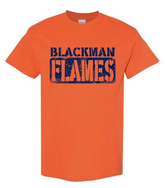 Blackman Flames Stencil Tshirt