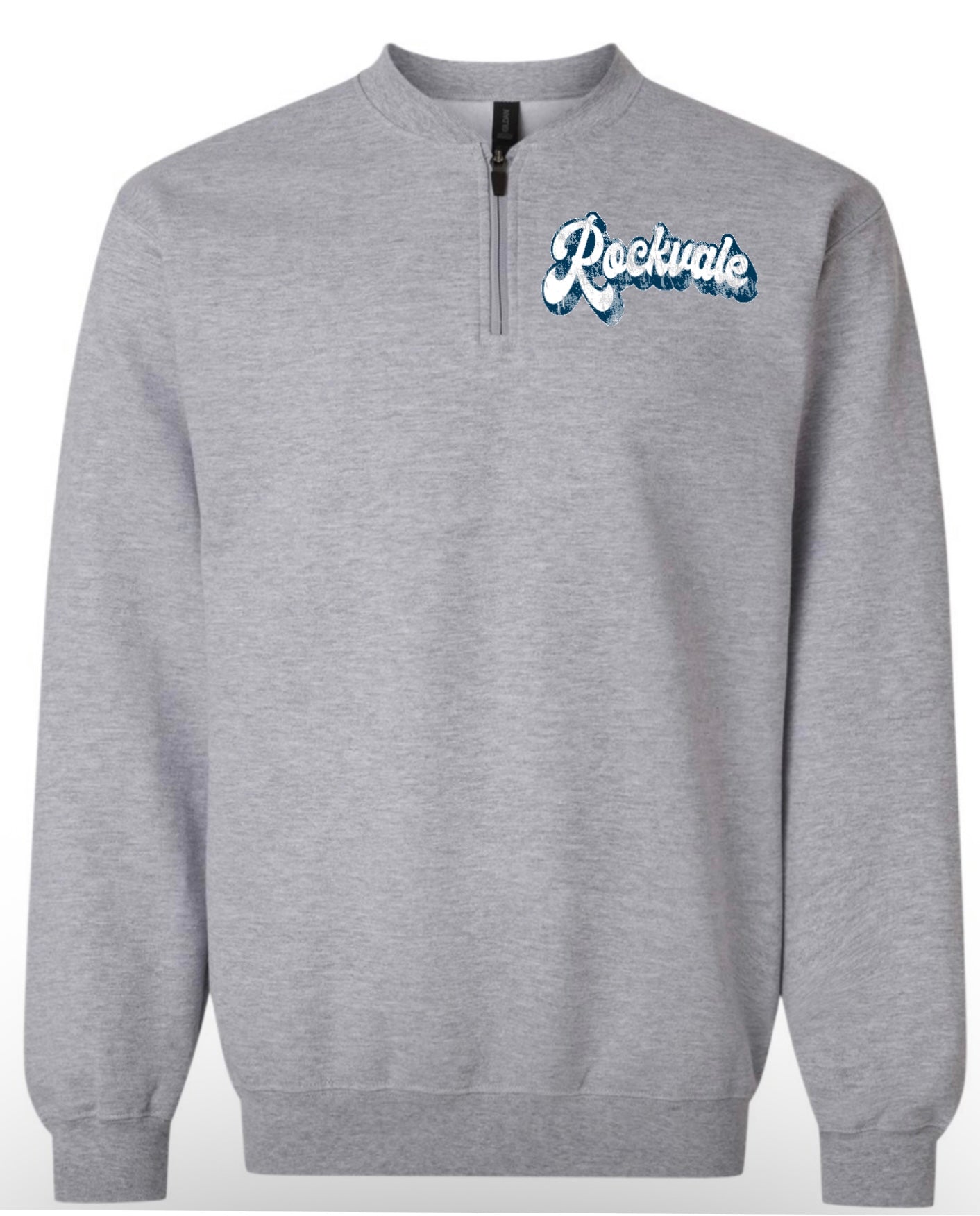 Rockvale Retro Distressed 1/4 Zip Sweatshirt