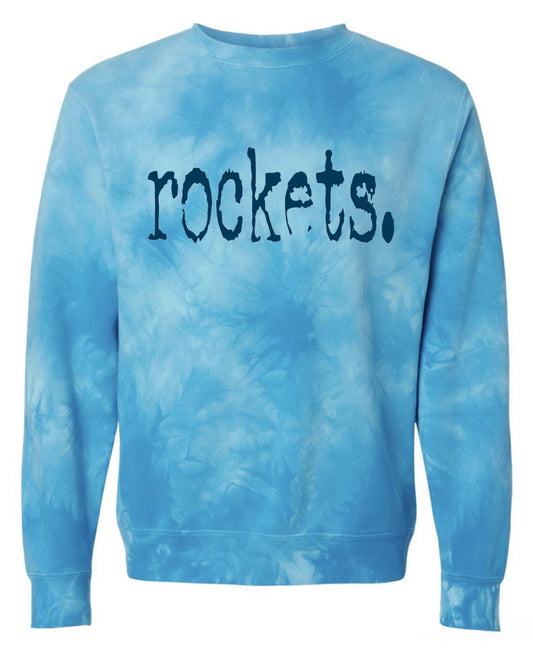 **LIMITED EDITION** Rockets Typography Tie Dye Sweatshirt