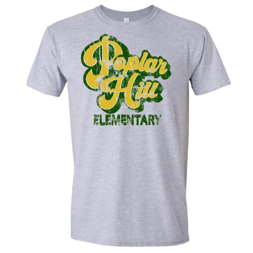 Poplar Hill Elementary Retro Distressed Tshirt