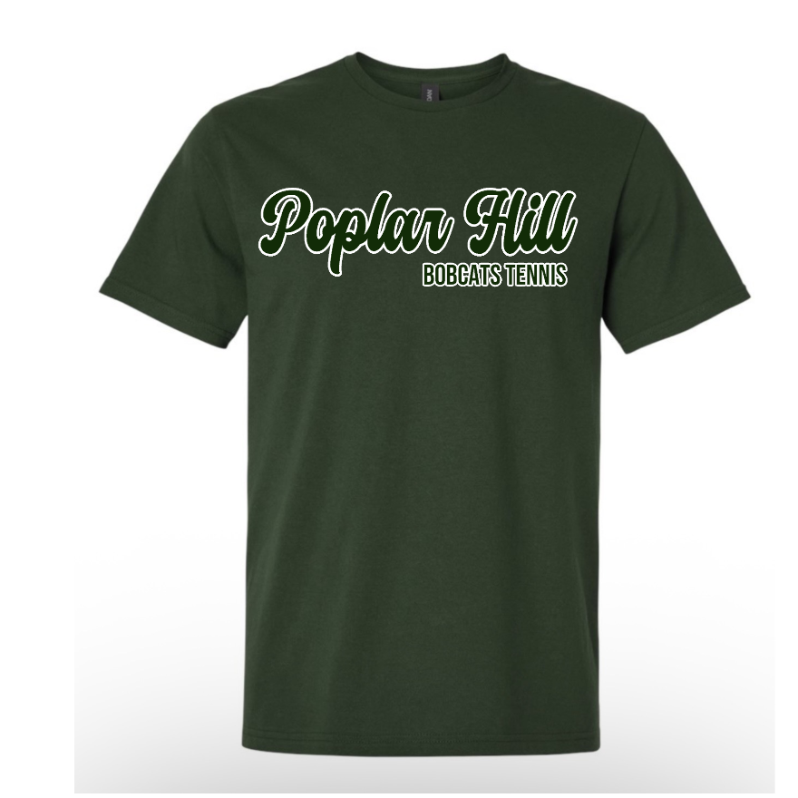 Poplar Hill Tennis Script Tshirt